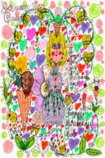 Ice Cream Queen Doodle Art 4 X 6